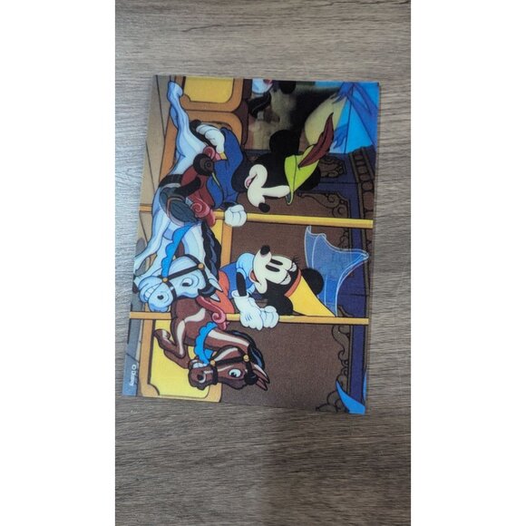Mickey & Minnie Carousel Disney Lithograph Collectible Artwork Made In USA - Picture 4 of 5